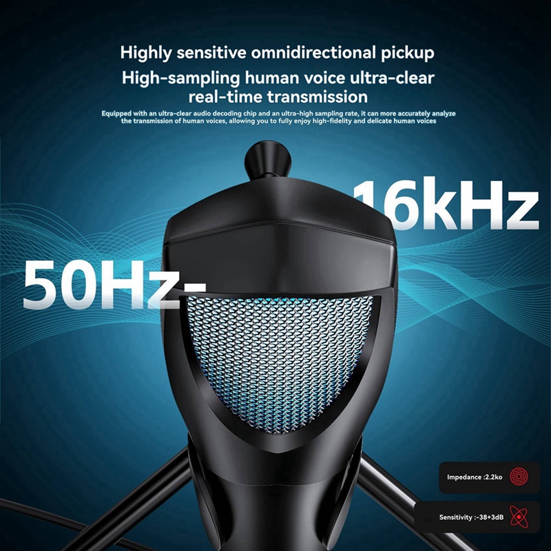 Video Gaming & Esports Usd Acc - Mikrofon Gaming Profesional Desktop USB Kondenser